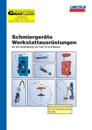 Schmiergeräte Werkstattausrüstungen - Graf Zentralschmiersysteme ...