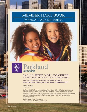 MEMBER HANDBOOK - Parkland Community Health Plan, Inc.