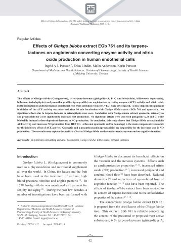 Effects of Ginkgo biloba extract EGb 761 and its terpene- lactones ...