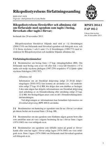 fap 102-2 - rpsfs 2014:1 - Polisen