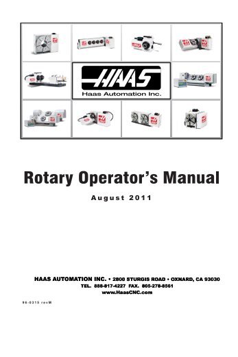 August 2011 - Haas Automation, Inc.