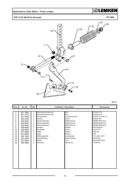 Quarz 7/500 K - Lemken