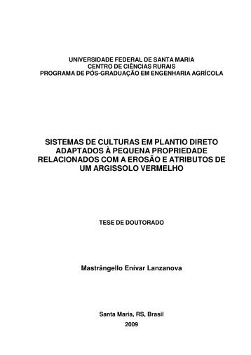 sistemas de culturas em plantio direto adaptados à pequena - UFSM