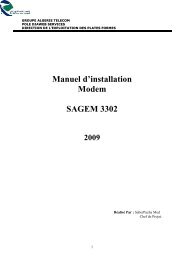 Guide d'installation SAGEM 3302-FAWRI