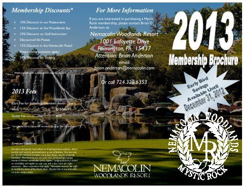 Mystic Membership Brochure.pub - Nemacolin Woodlands Resort