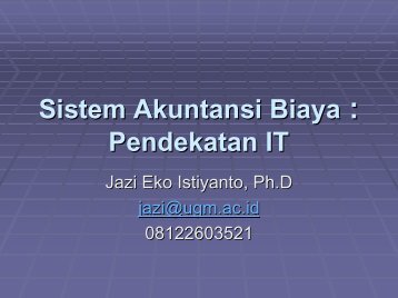 management - Prof. Jazi Eko Istiyanto - Universitas Gadjah Mada
