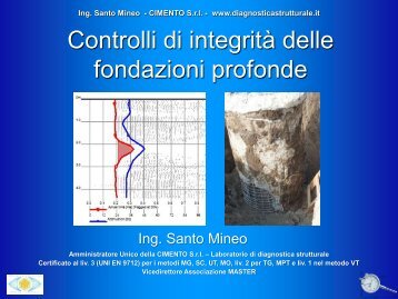 I controlli di integritÃ  delle fondazioni profonde - Guida Sicilia