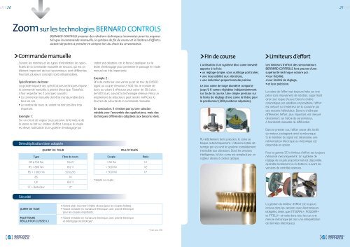 Guide de l'utilisateur - Bernard Controls