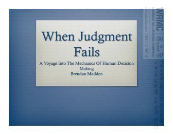 When Judgment Fails Presentation - Brendan Madden (pdf) - NOLS