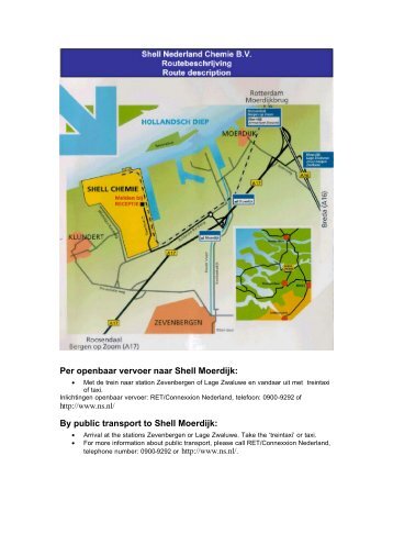 routebeschrijving naar shel  Moerdijk