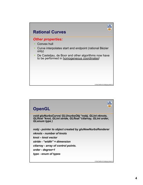 CPSC 424 Rational Curves Syllabus - Ugrad.cs.ubc.ca