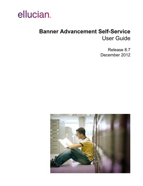 Banner Advancement Self Service User Guide 8 7 Parent Directory