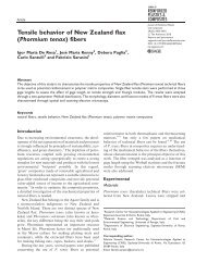 Tensile behavior of New Zealand flax (Phormium tenax) fibers
