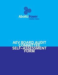 AEV BOARD AUDIT COMMITTEE SELF-ASSESSMENT FORM