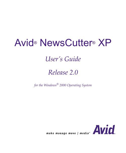 Avid NewsCutter XP User's Guide