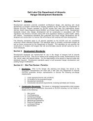 Hangar Development Standards - Salt Lake City International Airport