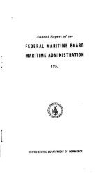 Annual Report for Fiscal Year 1951 - Federal Maritime Commission