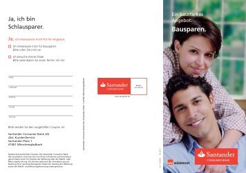 Bausparen. - Santander Consumer Bank