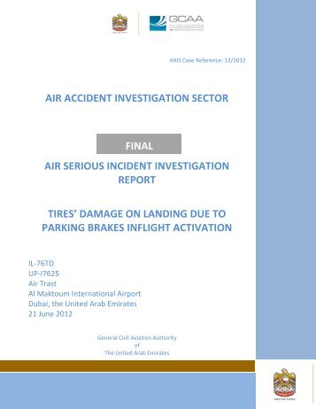 Final Air Serious Incident Investigation Report of the IL76 TD ...