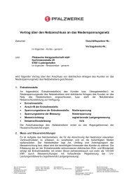 Netzanschlussvertrag Niederspannung (NAV) - Pfalzwerke