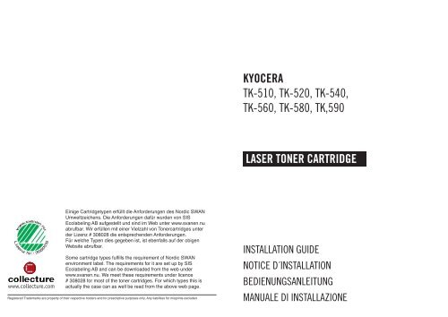 LASER TONER CARTRIDGE KYOCERA TK-510, TK-520 ... - freecolor