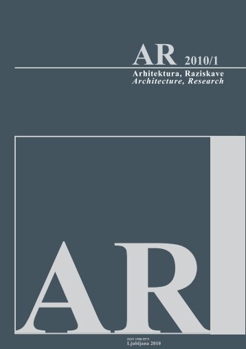 AR 2010/1 - Fakulteta za arhitekturo - Univerza v Ljubljani