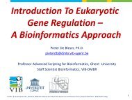 Introduction To Eukaryotic Gene Regulation - Bits.vib.be