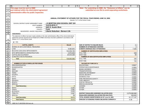 rcdt number J. Sterling Morton High School District 201