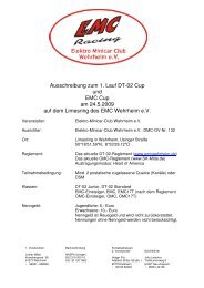 Ausschreibung zum 1. Lauf DT-02 Cup und EMC Cup am 24.5.2009 ...