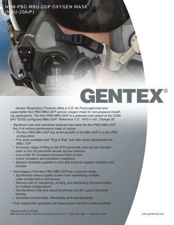 mbu-20a/p - Gentex Corporation