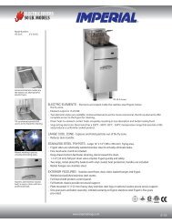 Specification Sheet - Imperial Range