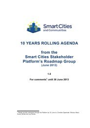 10 Year Rolling Agenda - Smart Cities Stakeholder Platform