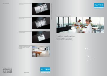 Stainless steel modules for kitchen concepts - Suter Inox AG