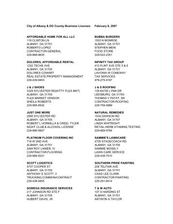 business licenses