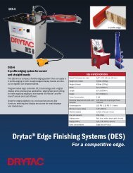 Edge Finishing Systems Sales Literature - Drytac