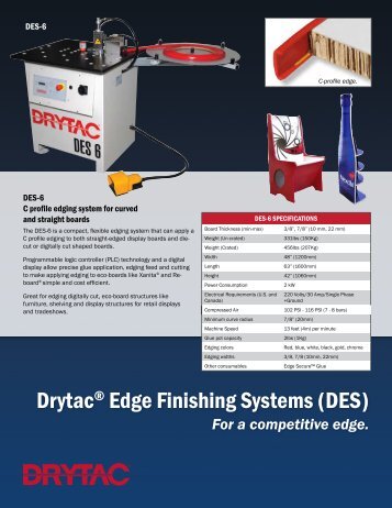 Edge Finishing Systems Sales Literature - Drytac