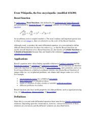 From Wikipedia, the free encyclopedia (modified 4/16/08) Bessel ...