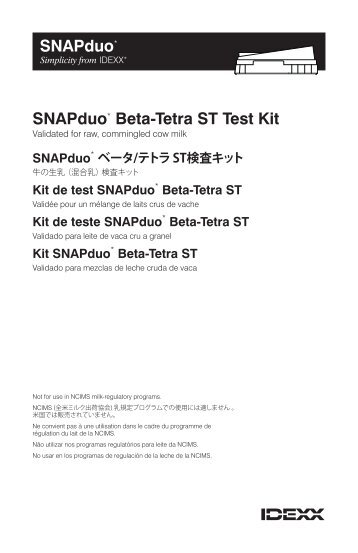 SNAPBeta-Tétra ST Insérer - Idexx