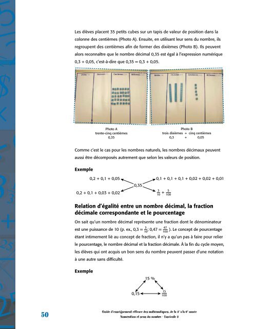 Fascicule 3 : Nombres décimaux et pourcentages - L'@telier