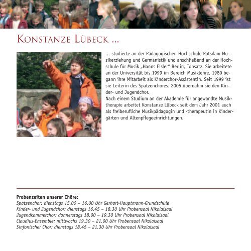 Kinderchor Singakademie - Grundschule Caputh