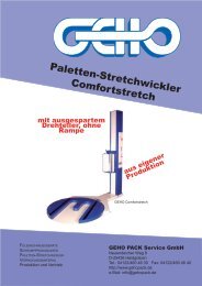 Paletten-Stretchwickler Comfortstretch - GEHO PACK Service GmbH