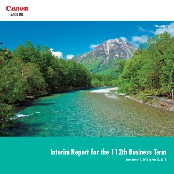 Link to Interim Report For The 112th Business Term - Canon