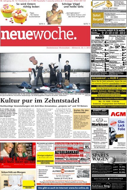 Kultur pur im Zehntstadel - Heidenheimer Zeitung