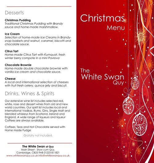 Christmas - The White Swan at Quy