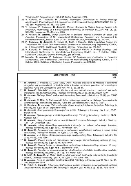 CV Branislav Jeremic.pdf - Fakultet inÅ¾enjerskih nauka Univerziteta ...