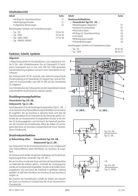 2-Wege-Einbauventile-Druckfunktionen ... - Bosch Rexroth