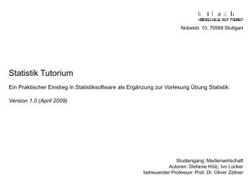 excel - Studiengang Medienwirtschaft