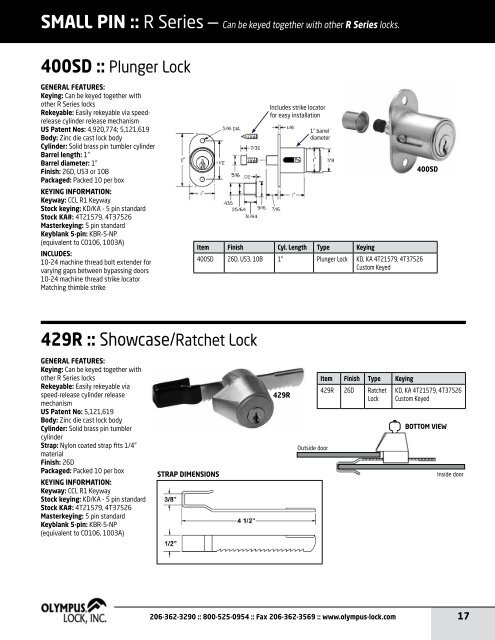 PRODUCT CATALOG - Olympus Lock