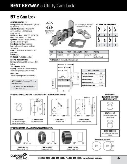 PRODUCT CATALOG - Olympus Lock