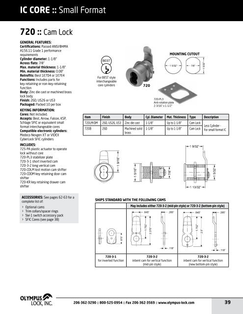 PRODUCT CATALOG - Olympus Lock